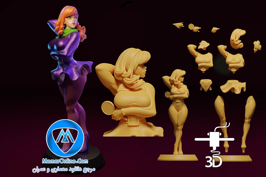 دانلود مدل سه بعدی stl فیگور دافنه daphne برای چاپ سه بعدی حرفه ای