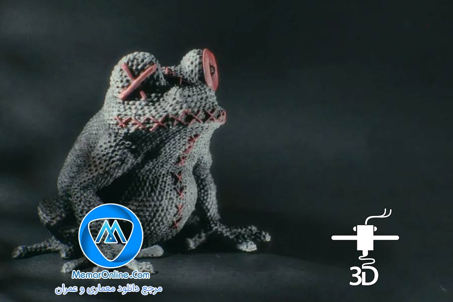 دانلود فایل stl فیگور قورباغه طرح بافت برای پرینت 3d