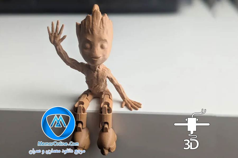 دانلود فایل STL گروت آماده به پرینت سه بعدی با پرینتر 3d