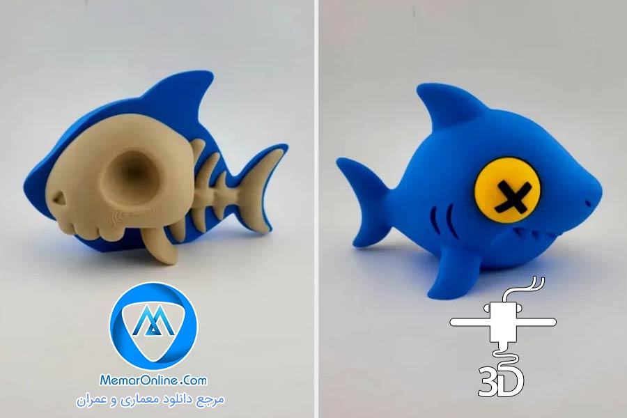 دانلود مدل سه بعدی اسکلت کوسه برای پرینت سه بعدی پرینتر 3d
