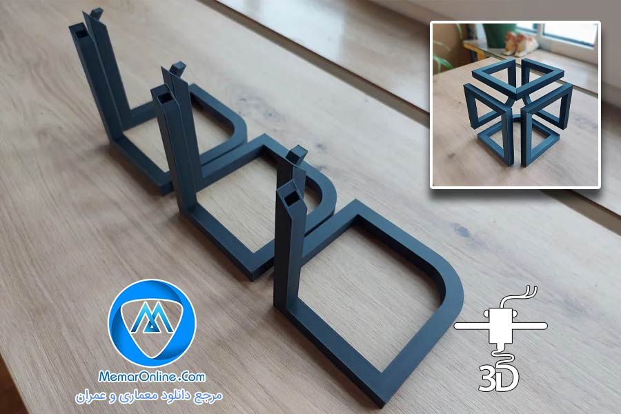 دانلود مدل سه بعدی stl مکعب دکوری مفهومی آماده به چاپ پرینتر سه بعدی