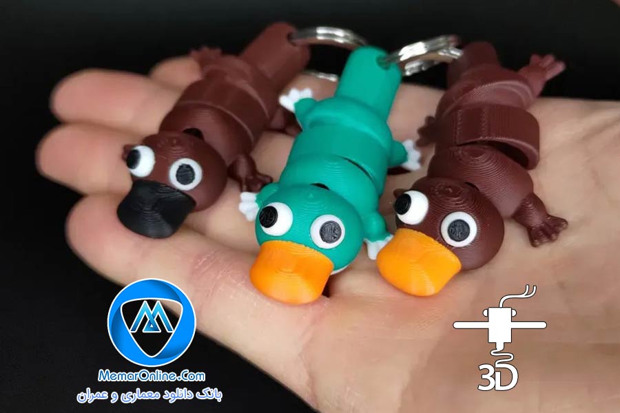 دانلود فایل stl جاکلیدی پلاتیپوس آماده برای چاپ رزینی پرینتر