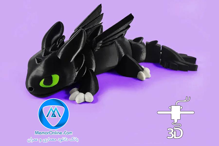 دانلود فایل stl مدل سازی شده Dragon Night آماده چاپ سه بعدی