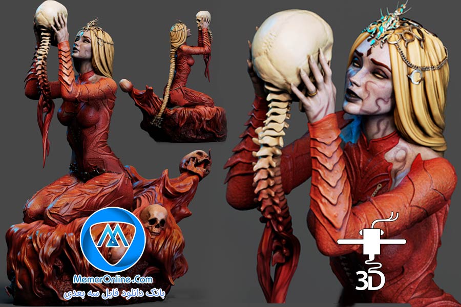فیگور مدل سازی شده stl خون آشام آماده برای چاپ با پرینتر 3d