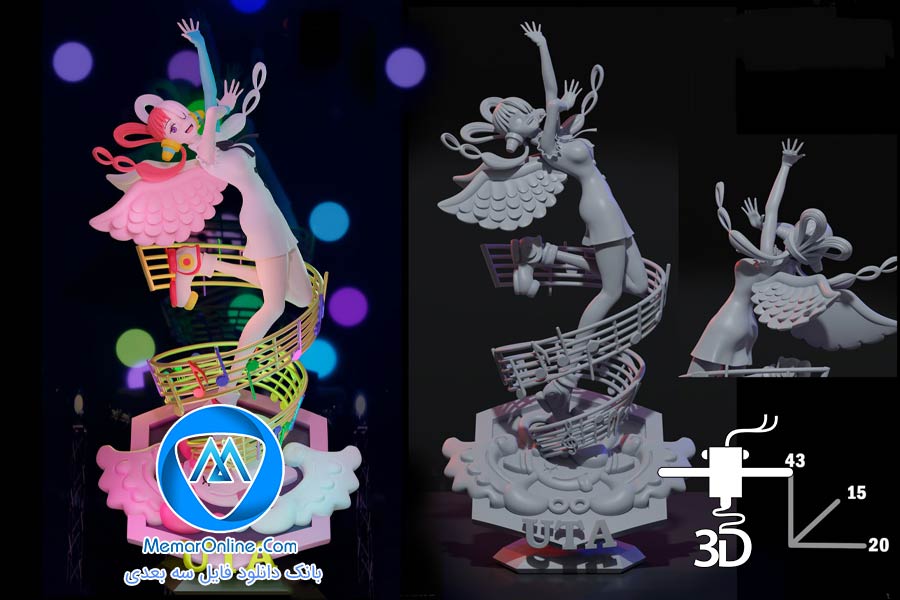 دانلود فایل سه بعدی stl فیگور رقص فرشته آماده برای چاپ سه بعدی