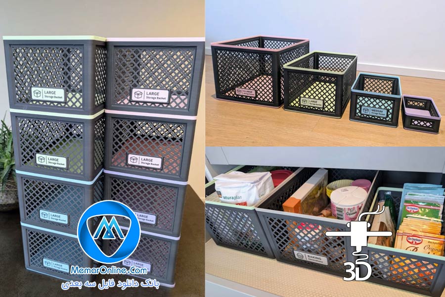 دانلود مدل stl سه بعدی سازی شده باکس جعبه سبدی نظم دهنده برای پرینت 3d