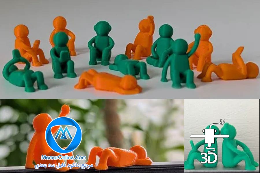 دانلود انواع مدل استایل مینی فیگور آدمک آماده برای چاپ سه بعدی