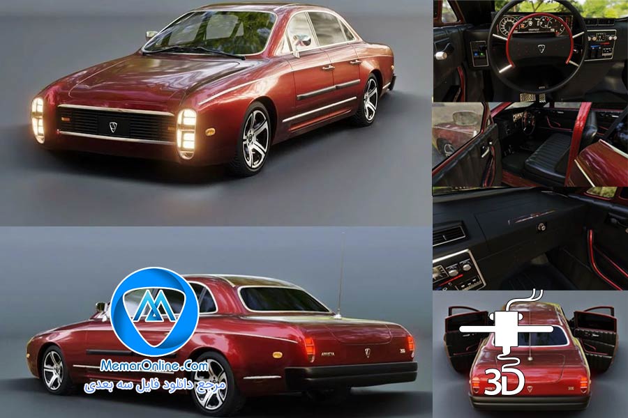 دانلود مدل سه بعدی فایل obj خودرو بنتلی آماده برای چاپ