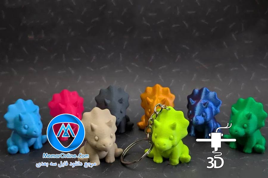 دانلود مدل stl دایناسور Triceratops آماده برای پرینت سه بعدی