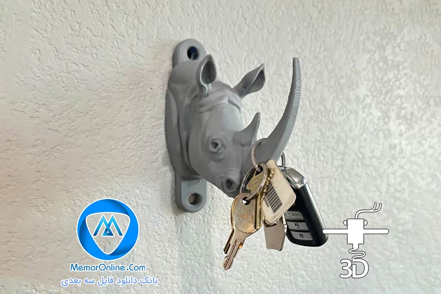 دانلود فایل stl سر کرگدن برای چاپ سه بعدی