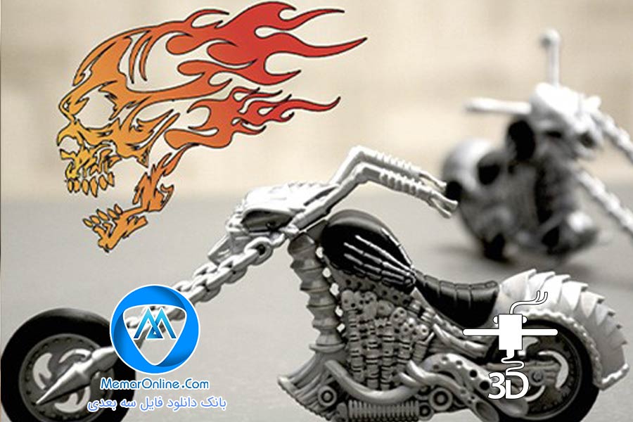 دانلود مدل stl رایگان موتور GHOST RIDER