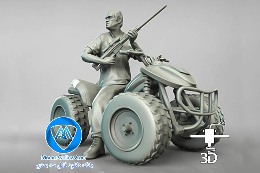 چاپ مدل سه بعدی ترور GTA V Trevor برای پرینتر سه بعدی