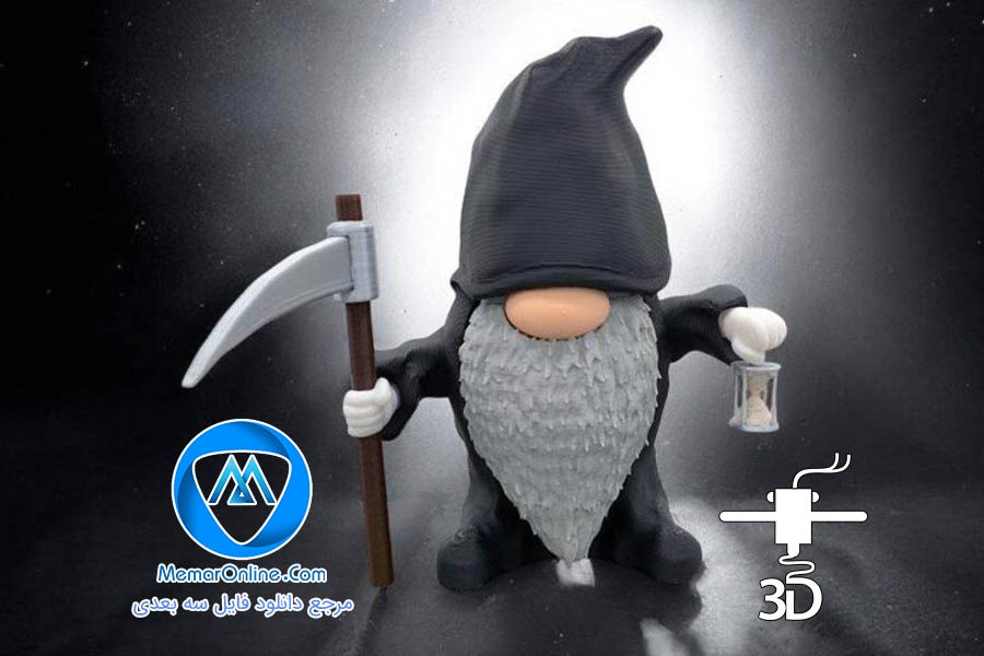 دانلود مدل سه بعدی stl Grim Reaper Gnome  آماده برای چاپ سه بعدی