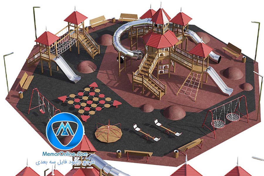 دانلود صحنه آماده شهربازی 3DMAX