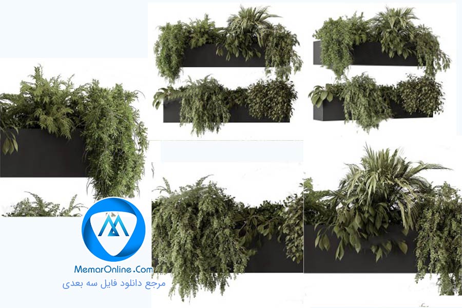 دانلود مدل سه بعدی آبجکت گل و گلدون مدرن برای تری دی مکس