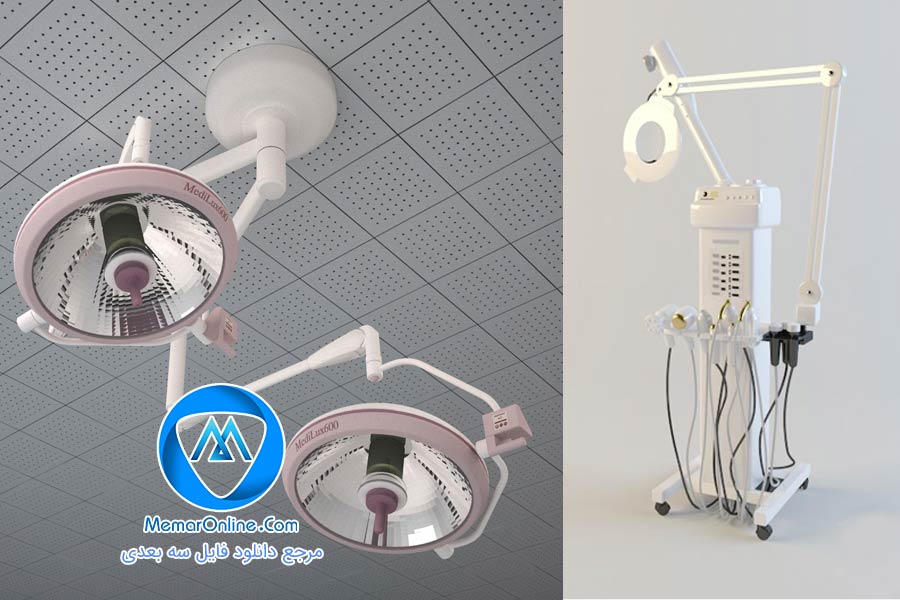 دانلود مجموعه آبجکت تجهیزات دندانپزشکی برای تری دی مکس