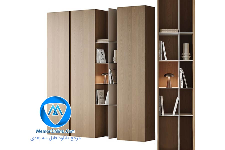 دانلود آبجکت کتابخانه مدرن برای تری دی مکس