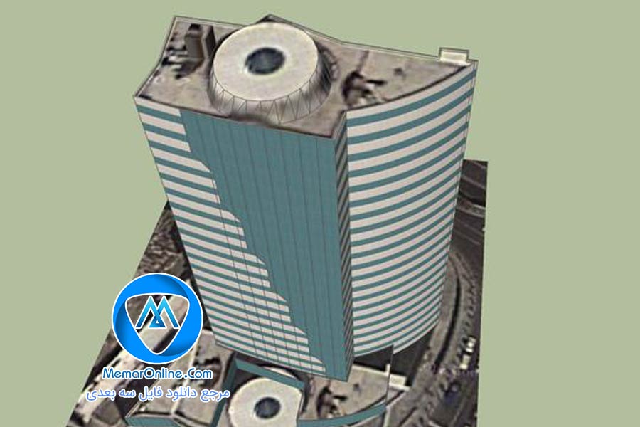 دانلود فایل اسکچاپ برج مسکونی سه بعدی فرمت skp