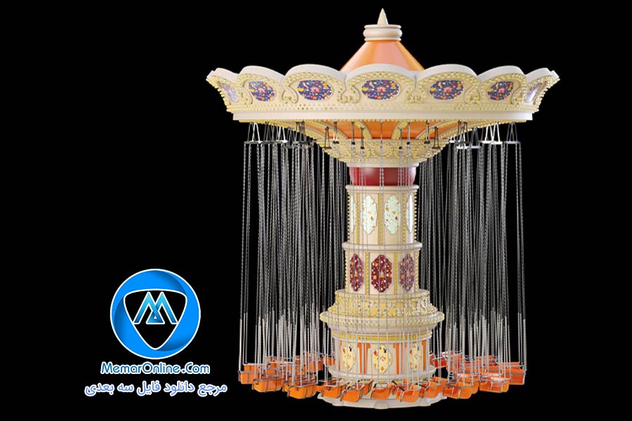 دانلود آبجکت تاب زنجیری برای شهربازی تری دی مکس