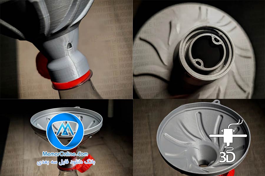 دانلود مدل سه بعدی stl قیف رزوه ای سر بطری آماده پرینت سه بعدی