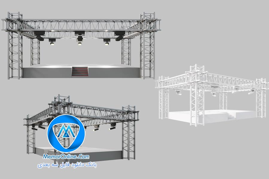 دانلود آبجکت تری دی مکس صحنه نمایش