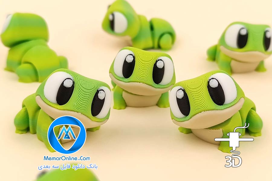 دانلود مدل stl قورباغه فلکسی آماده به چاپ سه بعدی