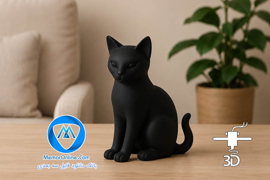 دانلود مدل سه بعدی مینیمال stl گربه دکوری آماده چاپ