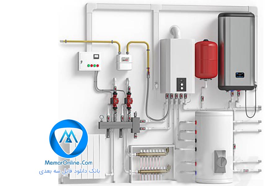 دانلود انواع آبجکت سیستم تاسیسات و پکیج و آبگرمکن برای 3dmax
