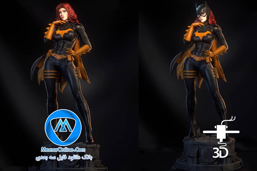 دانلود فیگور stl مدل سازی شده batgirl آماده پرینت سه بعدی