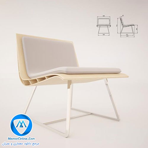 دانلود صندلی نشیمن راحتی مدرن برای 3dmax