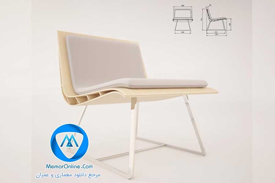 دانلود صندلی نشیمن راحتی مدرن برای 3dmax