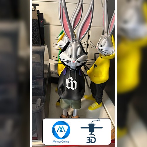 دانلود فایل فیگور خرگوش bunny با هودی برای پرینتر سه بعدی