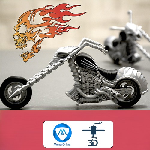 دانلود مدل stl رایگان موتور GHOST RIDER