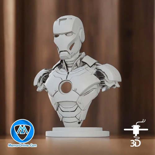 دانلود فایل آماده به چاپ نیم تنه ironman stl