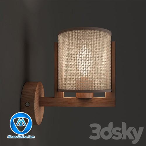 دانلود مدل سه بعدی تری دی مکس لامپ دیواری 3dmax