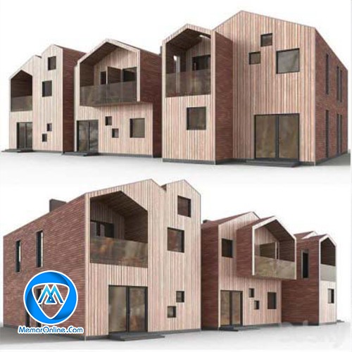 دانلود صحنه آماده خانه های اقامتگاهی Barn houses برای تری دی مکس