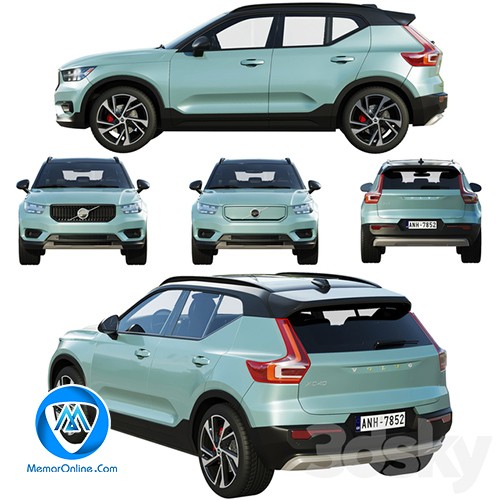 دانلود آبجکت خودرو volvo xc40 تری دی مکس