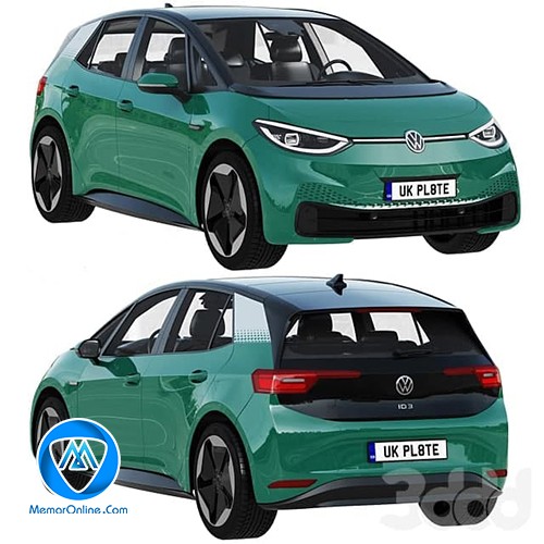 دانلود آبجکت Volkswagen ID3 2021 تری دی مکس