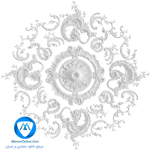 دانلود آبجکت گچبری ظریف کلاسیک برای تری دی مکس + DWG