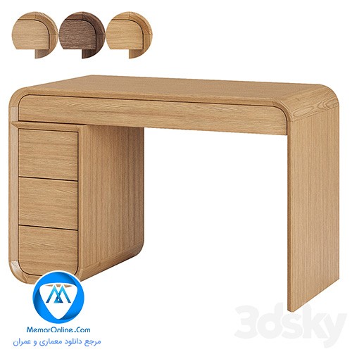 دانلود آبجکت 3dmax میز چوبی مدرن
