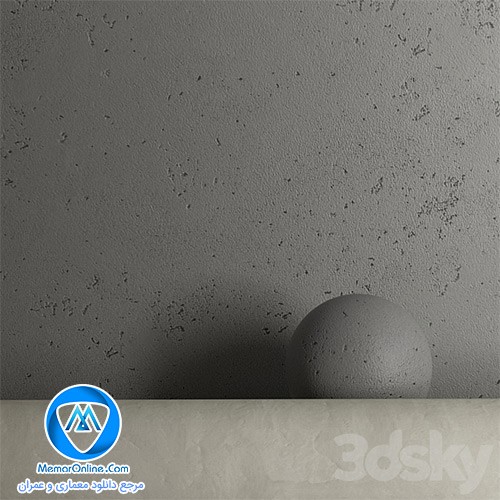 دانلود پوسته دکوراتیو میکروسمنت خاکستری تیره برای 3dmax