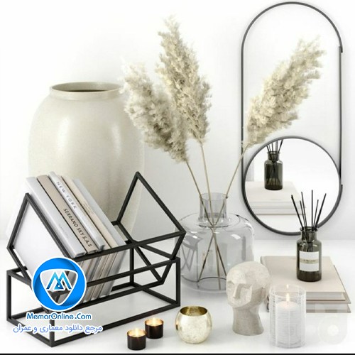 دانلود انواع آبجکت آیینه و جاکتابی مدرن برای تری دی مکس