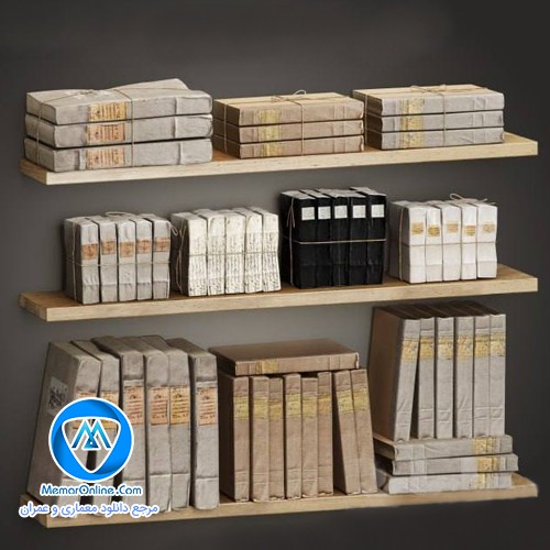 دانلود رایگان شلف مخصوص کتابخانه برای تری دی مکس