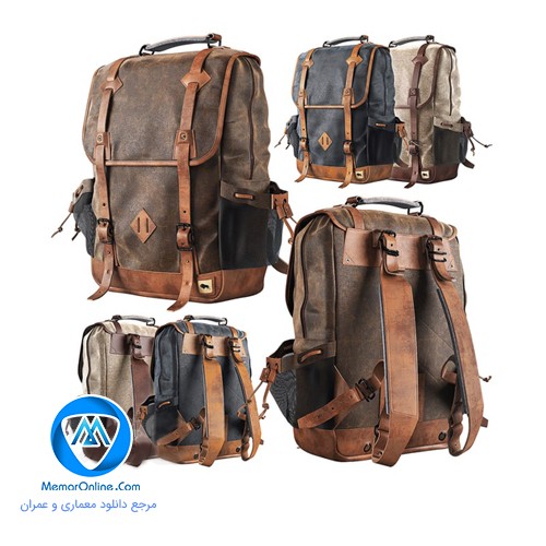 دانلود آبجکت تری دی مکس کیف کوله پشتی طرح کلاسیک