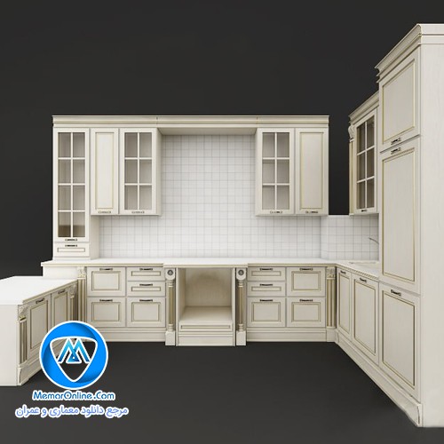 دانلود کابینت ممبران مدرن برای آشپزخانه تری دی مکس