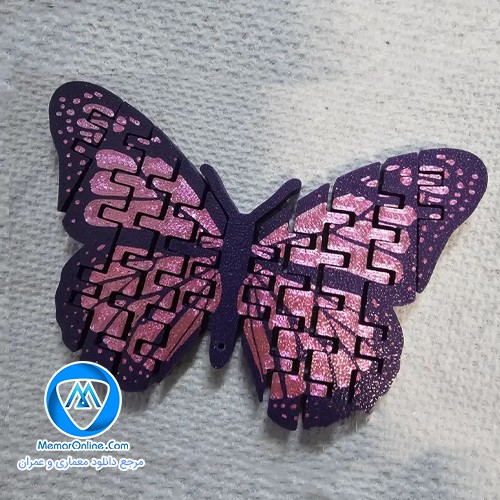 دانلود فایل stl سه بعدی پروانه برای چاپ تری دی