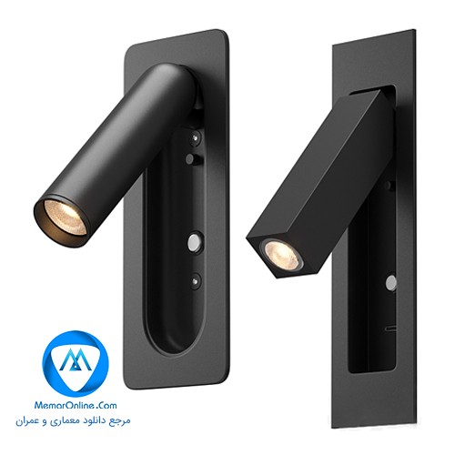 دانلود آبجکت تری دی مکس لامپ دیواری مدرن