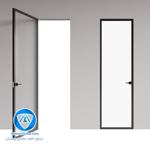 دانلود آبجکت درب شیشه ای سه بعدی تری دی مکس برای فضاسازی اداری