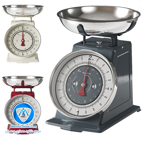 دانلود آبجکت ترازو آشپزخانه کلاسیک 3dmax