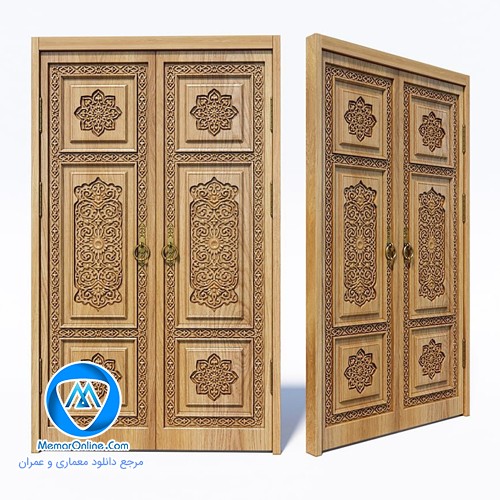دانلود درب چوبی سه بعدی برای مسجد 3dmax